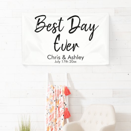 Aangepaste huwelijksdecoratie voor receptie Beste  Spandoek (Insitu)