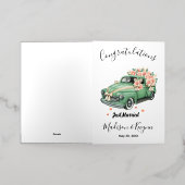 Aangepaste huwelijksdouche - net getrouwd folie wenskaart (Buiten Laag)