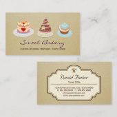 Aangepaste huwelijksfeestdag voor banketbakkerij visitekaartje (Voorkant / Achterkant)