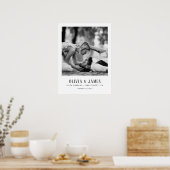 Aangepaste huwelijksfoto & details museum stijl po poster (Keuken)