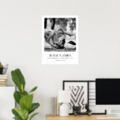 Aangepaste huwelijksfoto & details museumstijl pos poster (Thuiskantoor)