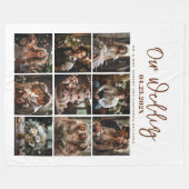 Aangepaste huwelijksfoto's fleece deken (Voorkant (Horizontaal))