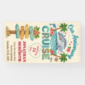 Aangepaste huwelijksjubileum-cruisedeur spandoek (Horizontaal)