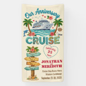 Aangepaste huwelijksjubileum-cruisedeur spandoek (Verticaal)