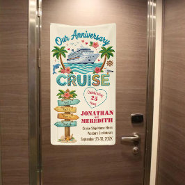 Aangepaste huwelijksjubileum-cruisedeur spandoek