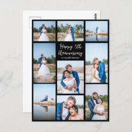 Aangepaste Huwelijksjubileum Nieuwgetrouwd Fotocol Briefkaart