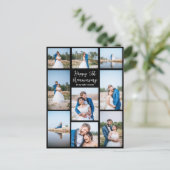 Aangepaste huwelijksjubileum pasgetrouwd fotocolla briefkaart (Staand voorkant)
