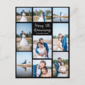 Aangepaste huwelijksjubileum pasgetrouwd fotocolla briefkaart (Voorkant)