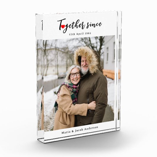Aangepaste Huwelijksjubileum Persoonlijk Fotoblokken (Links)