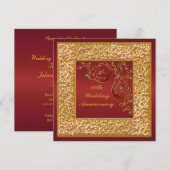 Aangepaste huwelijksjubileumfeest uitnodiging (Voorkant / Achterkant)