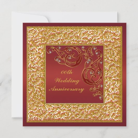 Aangepaste huwelijksjubileumfeest uitnodiging (Voorkant)