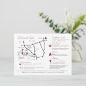 Aangepaste huwelijkskaarten ontworpen voor u informatiekaartje (Staand voorkant)