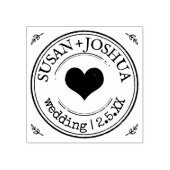 Aangepaste huwelijkslogo namen datum rubberstempel (Afrduk)