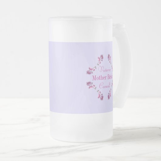 Aangepaste huwelijksnaam Gift Frosted Glass Mok (Voorkant rechts)