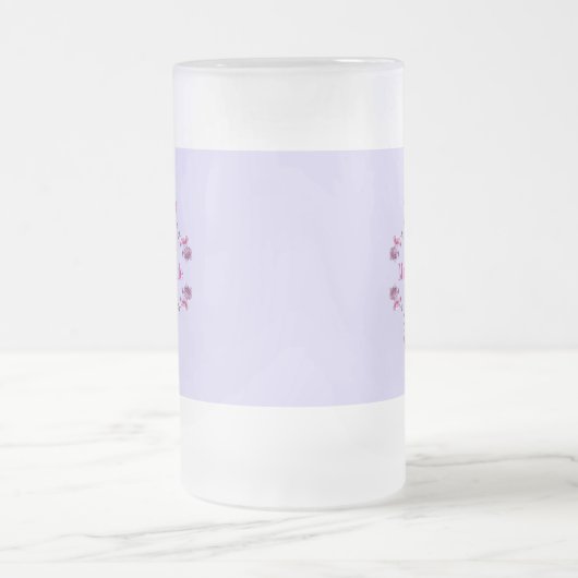 Aangepaste huwelijksnaam Gift Frosted Glass Mok (Center)