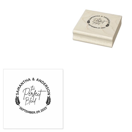 Aangepaste huwelijksnamen en -datum | Het perfecte Rubberstempel (Gestempeld)