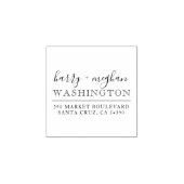 Aangepaste huwelijksnamen Script Retouradres Rubberstempel (Afrduk)