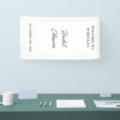 Aangepaste huwelijksontvangst bruidsfeestje verloo spandoek (Beurs)