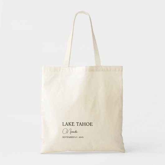 Aangepaste huwelijksontvangst tote bag (Voorkant)