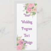 Aangepaste huwelijksprogramma's - Bewerkbare Sjabl (Voorkant / Achterkant)