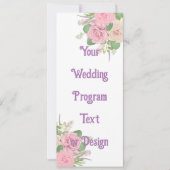 Aangepaste huwelijksprogramma's - Bewerkbare Sjabl (Voorkant)