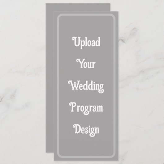 Aangepaste huwelijksprogramma's - ontwerp uw eigen (Voorkant / Achterkant)