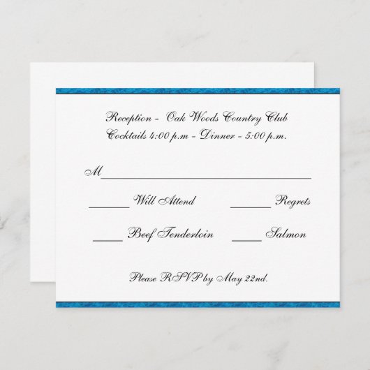 Aangepaste Huwelijksreactiekaart RSVP Kaartje (Voorkant / Achterkant)