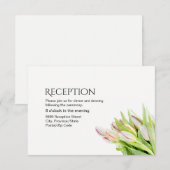 Aangepaste huwelijksreceptie, tulp kaart (Voorkant / Achterkant)