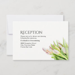 Aangepaste huwelijksreceptie, tulp kaart
