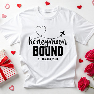 Aangepaste huwelijksreis gebonden vakantie Pas get T-shirt