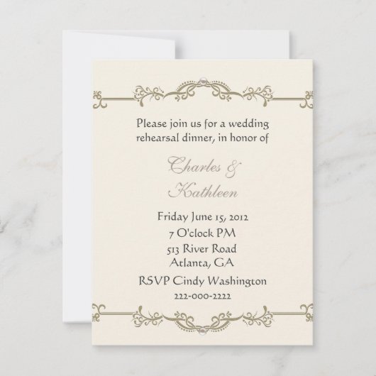 Aangepaste huwelijksrepetitie kaart (Voorkant)