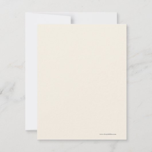 Aangepaste huwelijksrepetitie kaart (Achterkant)