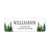 Aangepaste Huwelijksretourlabels | Bosbomen Etiket (Voorkant)