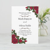 Aangepaste huwelijksuitnodiging | Elegant ontwerp Kaart (Staand voorkant)