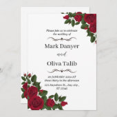 Aangepaste huwelijksuitnodiging | Elegant ontwerp Kaart (Voorkant / Achterkant)