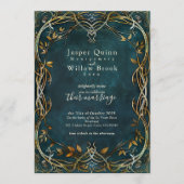 Aangepaste huwelijksuitnodiging - Fantasy Menu (Voorkant)