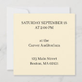 Aangepaste huwelijksuitnodiging met elegante roze kaart (Achterkant)