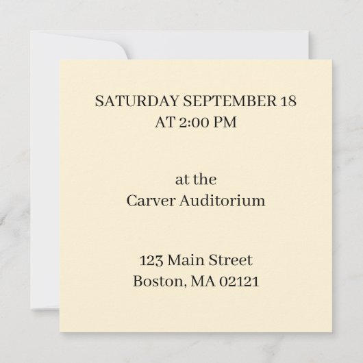 Aangepaste huwelijksuitnodiging met elegante roze kaart (Achterkant)