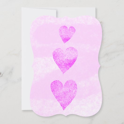 Aangepaste huwelijksuitnodiging traditionele harte kaart (Achterkant)