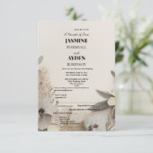 Aangepaste huwelijksuitnodigingen | Boho, Foto & B Bedankkaart (Staand voorkant)