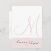 Aangepaste huwelijksuitnodigingen Monogram/grafiet Kaart (Voorkant / Achterkant)