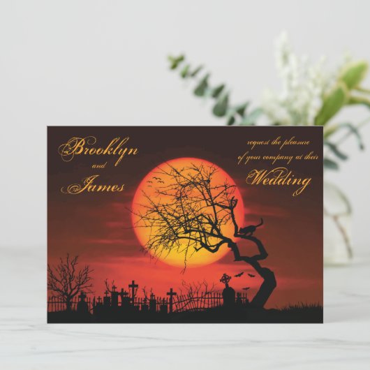 Aangepaste huwelijksuitnodigingen vanavond kaart (Staand voorkant)