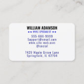 Aangepaste HVAC Logo & Slogan voor Verwarming en K Visitekaartje (Achterkant)