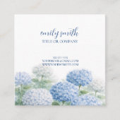 Aangepaste Hydrangea Kustblauwe Streep Vierkante Visitekaartje (Voorkant)