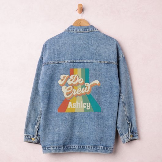 Aangepaste I Do Crew Bruidsmeisje Denim Jacket (Hangar)