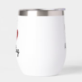 Aangepaste I (hart) Quilling, Witte Drank Tumbler (Links)