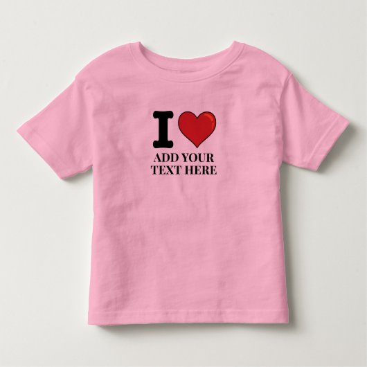 Aangepaste I Heart Kinder Shirts (Voorkant)