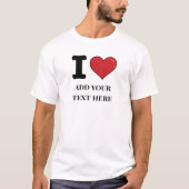 Aangepaste I Heart T-shirt (Voorkant)