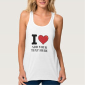 Aangepaste I Heart Tanktop (Voorkant)