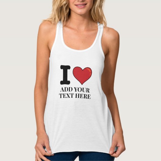 Aangepaste I Heart Tanktop (Voorkant)